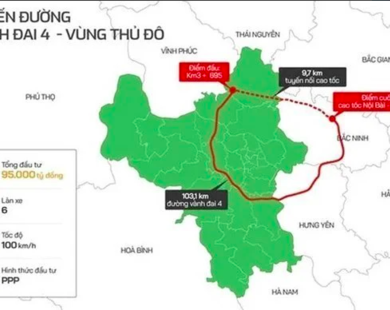 Hà Nội sẽ khởi công Dự án đường Vành đai 4 - Vùng Thủ đô tại 4 vị trí