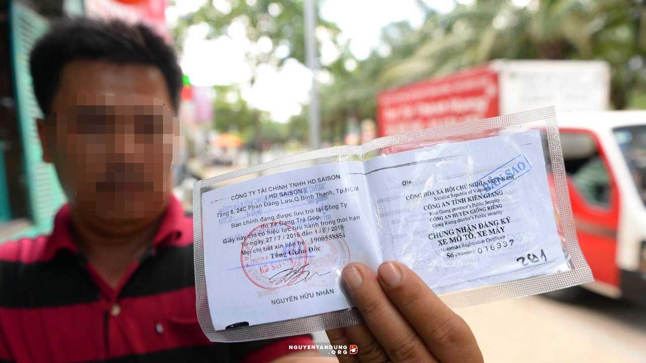 Được dùng bản sao giấy đăng ký xe khi tham gia giao thông