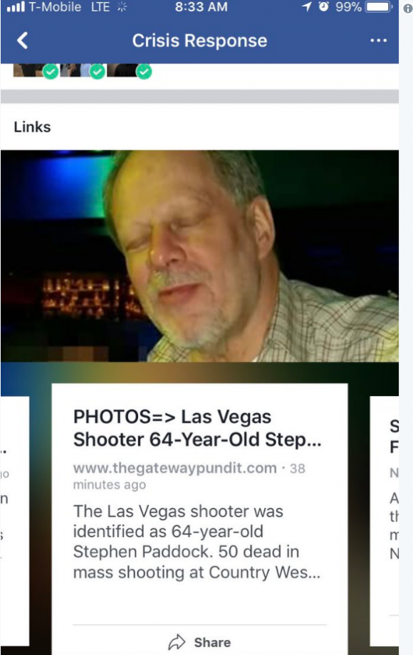 Tin tức giả mạo tràn lan trên Facebook, Google, Twitter sau vụ xả súng tại Las Vegas