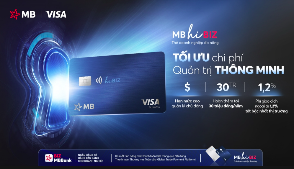 MB Visa Hi BIZ giúp doanh nghiệp linh hoạt chi tiêu và tăng hiệu quả vận hành